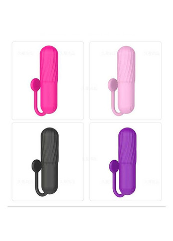Розовая водонепроницаемая вибропуля с хвостиком 10 режимов USB – Вибраторы No Brand (288538427)