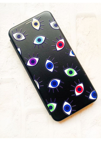 Чохол-книжка з малюнком для Samsung Galaxy S21 FE Чорний:: Різнокольорові очі (принт 336) Creative (360670147)