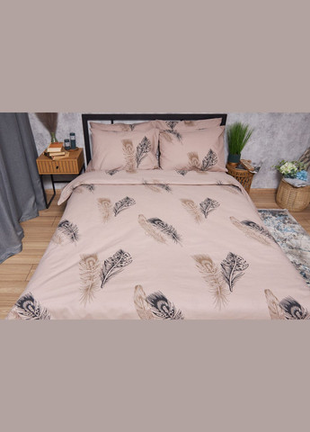 Комплект постельного белья Бязь Gold Люкс семейный 160х220х2 наволочки 4х70х70 (MS-820003219) Moon&Star Feathers (288536275)