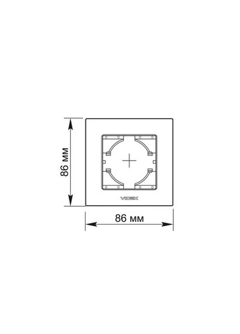 Рамка алюминиевая горизонтальная на 1 пост BINERA VF-BNFRA1H-CH шоколадная Videx (282312964)