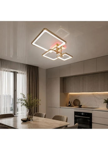 Стельова LED люстра золото No Brand (398902802)