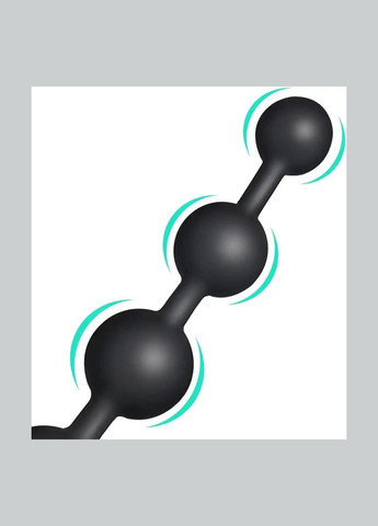 Силіконовий анальний ланцюжок намисто з кільцем пробка для анала затичка чорна No Brand (341309878)