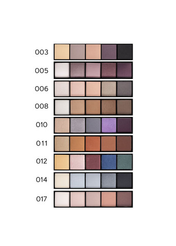 Палитра теней для век 5 цветов Тopface Pro Palette, №04 TopFace (326738453)