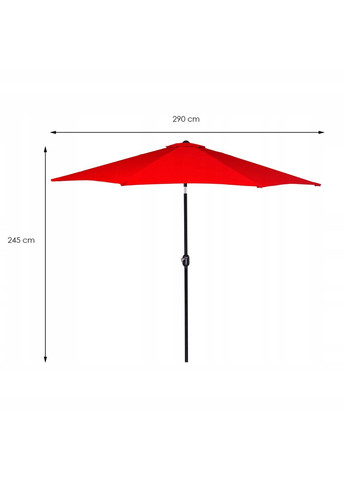 Зонт садовый стоячий (для террасы, пляжа) с наклоном 290 см Springos gu0018 (293153890)