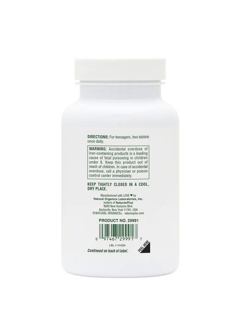 Вітаміни та мінерали Power Teen, 90 вегатаблеток Natures Plus (293419929)