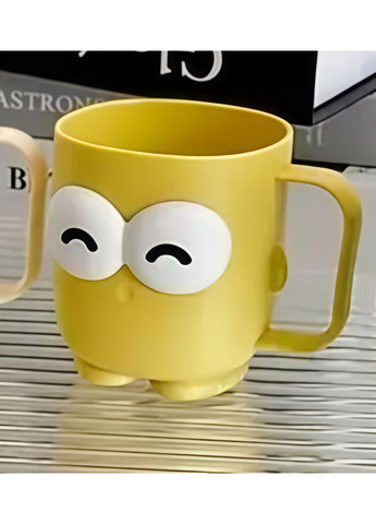 Кружка в форме мультяшного персонажа с глазками Желтый No Brand (350349775)