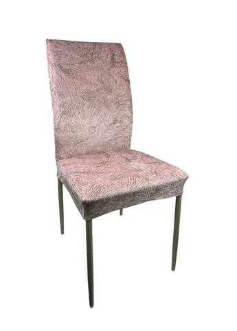 Чохол на стілець універсальний Evibu Туреччина Велюр текстурний рожевий 50700 No Brand (302506782)