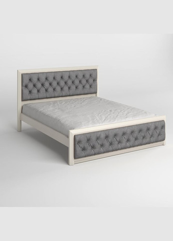 Односпальне дерев'яне ліжко Барселона Б3 (S0505Y30R)/Аляска 93 (Сірий) 80х190 см (MBG-13800) Mebigrand (366086917)