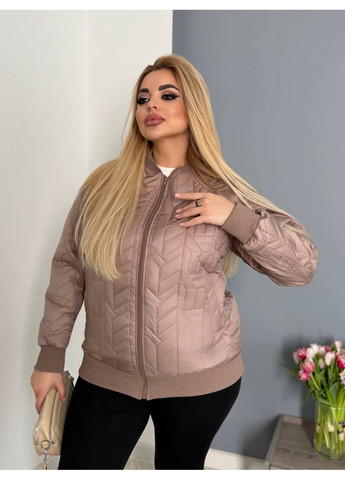 Бежева куртка-бомбер демісезона Fashion