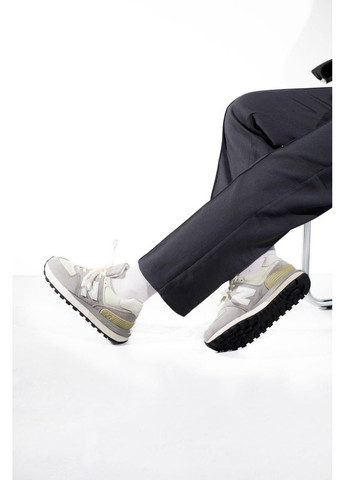 КРОССОВКИ ЖЕНСКИЕ NEW BALANCE 574 LEGACY BEIGE GREY WHITE НЬЮ БЕЛАНС 574 No Brand серые демисезоны (367167958)