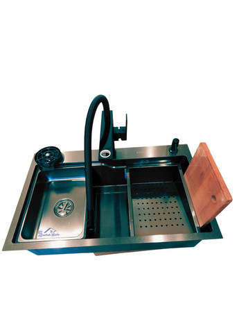 Кухонна мийка 4-в-1 (комплект) HM 7546 NANO BLACK Kraft (347324524)