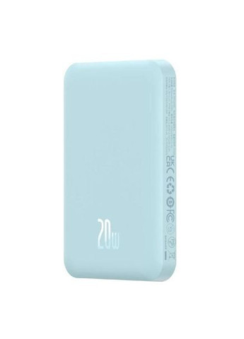 Магнитный павербанк Magnetic 5000 mAh 20W с беспроводной зарядкой Magsafe и индикатором заряда УМБ Голубой Baseus (349824364)