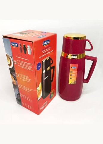 Термос MG-1050R со стеклянной колбой, Термос для питьевой воды, Термос из нержавейки. Цвет: Magio (364664829)