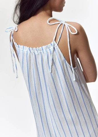 Білий сукня H&M в смужку
