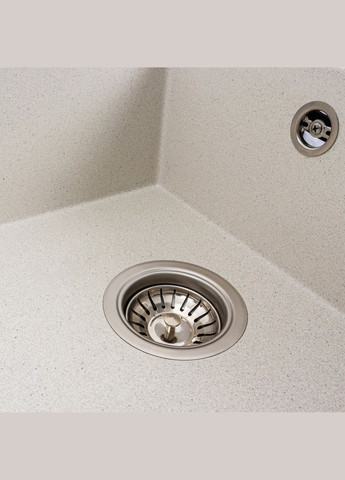 Гранитная мойка для кухни AZURIT 7950 матовая Белая в точку Valeso (358059804)