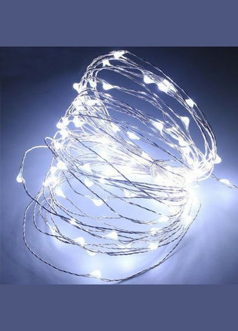 Гнучка мідна гірлянда 2в1 на батарейках + USB РОСА крапля 30LED 3м мідний провід біла Po Fanu (301764994)