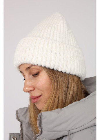 Шапка женская цвет молочный ЦБ-00280596 Yuki (362895772)