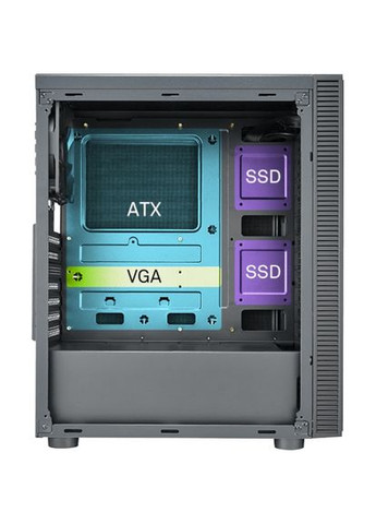 Корпус CMT223S без БЖ ATX Black FSP Group (360393536)