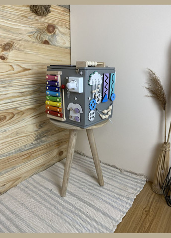 Бізікуб тумба, бізікуб з місцем для іграшок, бізікуб 25х25 см No Brand (348357613)