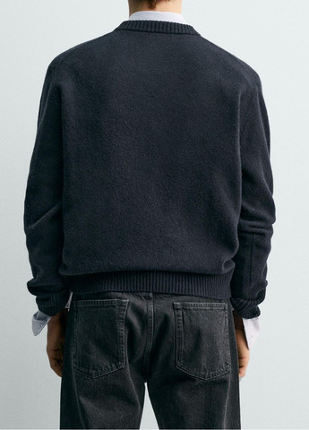 Темно-синий демисезонный свитер Zara