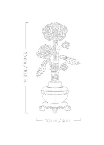 Конструктор (10368) Lego Icons Хризантема 278 деталей (366698234)