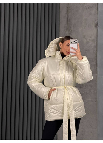 Молочна зимня жіноча зимова тепла куртка Avanti