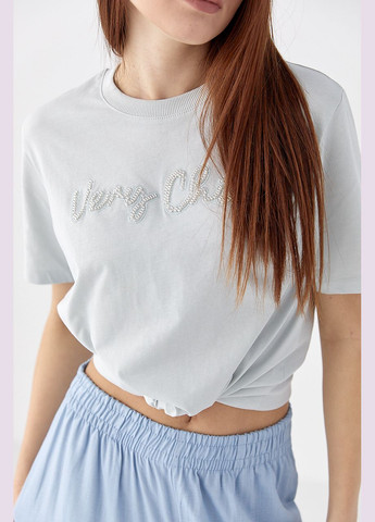 Футболка з написом Very Сhic з бісеру Lurex - (332199999)
