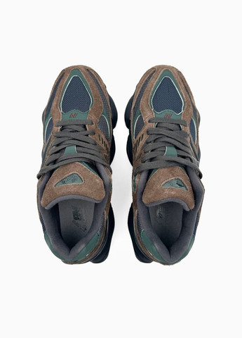 Коричневі всесезонні кросівки new balance No Brand 9060 Beef and Broccol Brown Black
