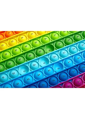 Игрушка-фиджет для счета до 100 (1 шт) Hundred Board Sensory Bubble Popper, спрос hand2mind (360715728)