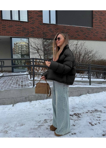 Черная зимняя куртка женская KaraMix