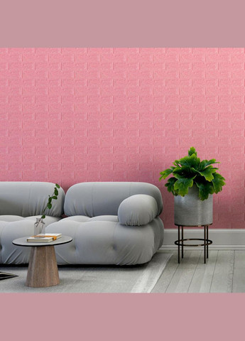 3D панель самоклеящийся кирпич Розовый 700х770х7мм 004-7 (3DPanda-0057) Sticker Wall (323155189)