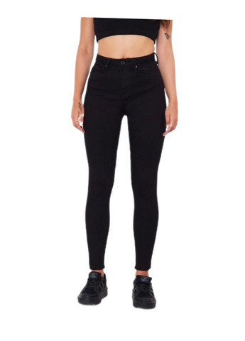 Чорні джинси скіні на флісі skinny Zeo Basic - (369617178)