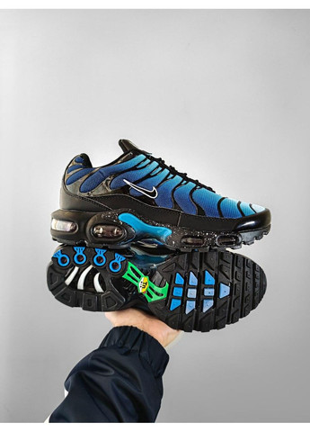 Черные демисезонные кроссовки мужские nike air max plus tn blue найк аир макс тн плюс No Brand
