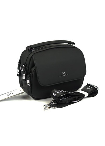 Черная женская маленькая овальная сумочка с ручкой No Brand (290187042)