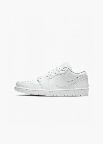 Белые кроссовки мужские 1 low white 553558-130 Air Jordan