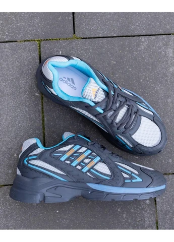 Сірі кросівки чоловічі adidas responce grey blue адідас респонс сірі демісезон No Brand