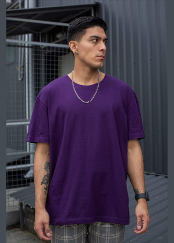 Фиолетовая оверсайз футболка great с коротким рукавом Without