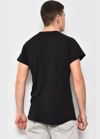 Черная футболка мужская черного цвета Let's Shop