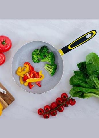 Сковорода MG-1177 із мармуровим антипригарним покриттям 24 см, сковорода зручна на кухню Magio (364664078)