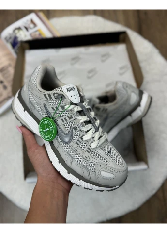 КРОССОВКИ ЖЕНСКИЕ NIKE P-6000 GREY WHITE НАЙК П-6000 БЕЛЫЕ No Brand белые демисезоны (391936124)