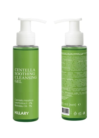 Успокаивающий гель для умывания с центеллой Centella Soothing Cleansing Gel, 100 мл Hillary (335977082)