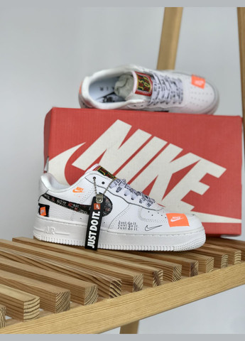 Кроссовки женские Nike Air Force 1 Low Just Do It White | Найк Аир форс 1 низкие белые No Brand белые демисезоны (307397790)
