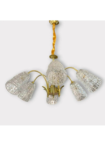 Светодиодная люстра Колокола 5016 (Золотая) на 6 плафонов No Brand (331640357)