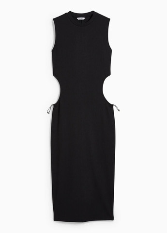 Черное кэжуал платье в рубчик C&A однотонное
