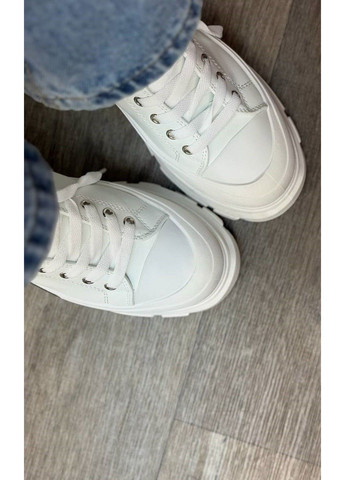 Осенние сапоги женские демисезонные белые L&M прессованная кожа