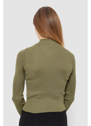 Оливковый (хаки) водолазка женская в рубчик, 214r91306 Ager