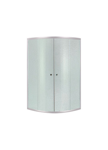 Душова кабіна Latwa SC80x80.SAT.MID.FR полукругла, скло Frost 4 мм + Душовий піддон KAPIELKA ST80x80x26, з панеллю LIDZ LLSC8080SATMIDFR2SET (338628324)