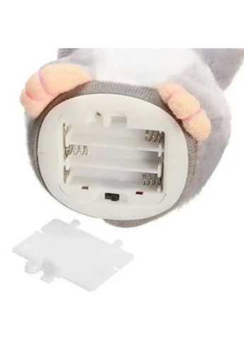 Интерактивная игрушка говорящий хомяк повторюшка на батарейках Серый (2104618613) No Brand (345562778)