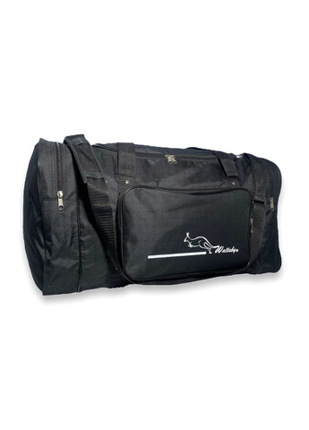 Дорожня сумка 3070 одне відділення бічні кишені вологозахисні властивості розмір: 65*35*30см чорна Wallaby (266911934)