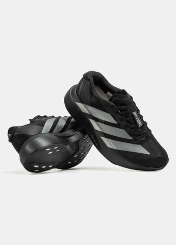 Кроссовки женские и мужские Adidas Adizero Evo SL Black Silver | Адидас Адизеро Эво черный No Brand чёрные демисезоны (344464600)